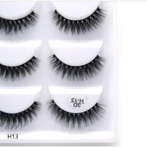 5 pairs natural false 3D Soft False Eyelashes Fluffy Wispy Thick Lashes Handmade Soft Eye Makeup Extension Tools