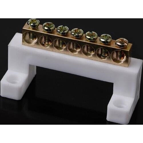 7 Positions Electric Cable Connector Screw Barrier Terminal Strip Block Bar