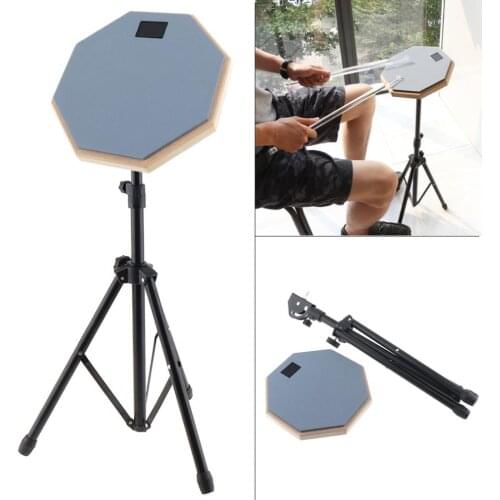 8 Inch Rubber Wooden Dumb Drum Practice Drum Pad with Adjustable Stand for Training Dumb drum kit
