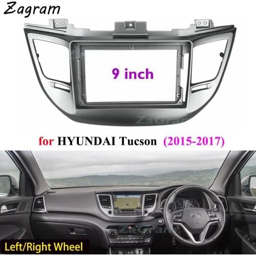 9 Inch 2 Din Car Video Fascia for HYUNDAI Tucson 2015-2017 Panel CD DVD Player Audio Frame Dashboard Mount Kit