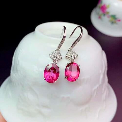 925 sterling silver Fine Jewelry Pink topaz Ring fashion gift for women jewelry Rose Open ring jewelry for wedding e08105521agf