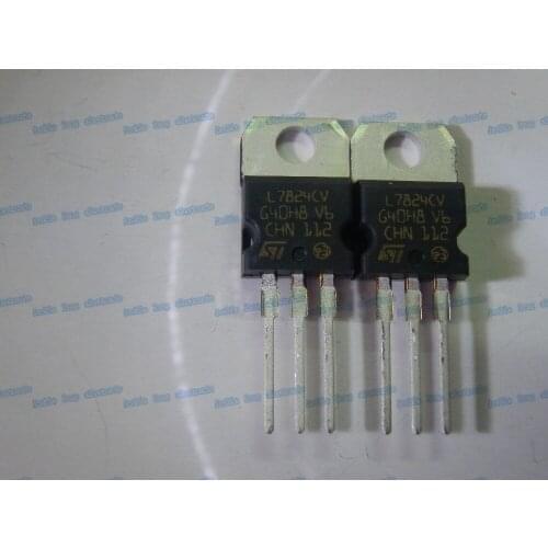 Free shipping 10PCS L7824CV L7824 7824 Voltage Regulator IC +24 Volts 1 .5Amp