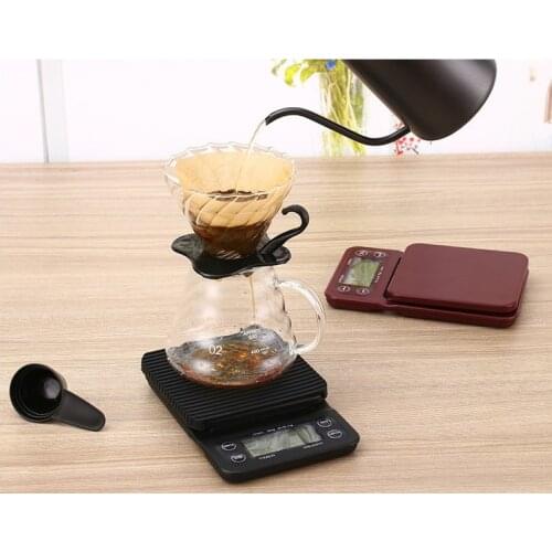 FeiC 1piece Coffee Drip Scale/Timer Digital Kitchen Scale 3000g/0.1g Baking cooking for barista