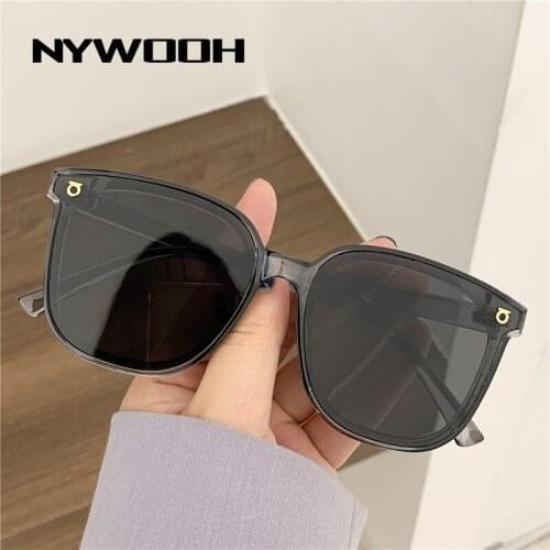 NYWOOH Classic Brand Women Sunglasses Vintage Black Square Sun Glasses Men Oversized Sunglass for Female Eyewear Goggles