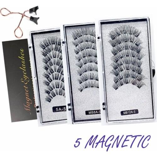 Magnetic Eyelashes 3D False Magnetic Lashes Natural For Mink Eye Lashes Extension Lasting Handmade Eyelash Tweezer