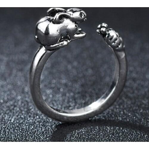 Sweet Cute Carrot Rabbit Opening Rings For Women Creative Exquisite Wedding Ring Accessories Fashion Party Jewelry Girl Gifts