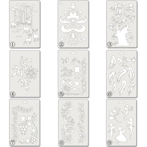 Cartoon Plastic Cake Stencils Flower Spray Stencils Birthday Cake Mold Decorating Bakery Tools DIY Mould Fondant Template