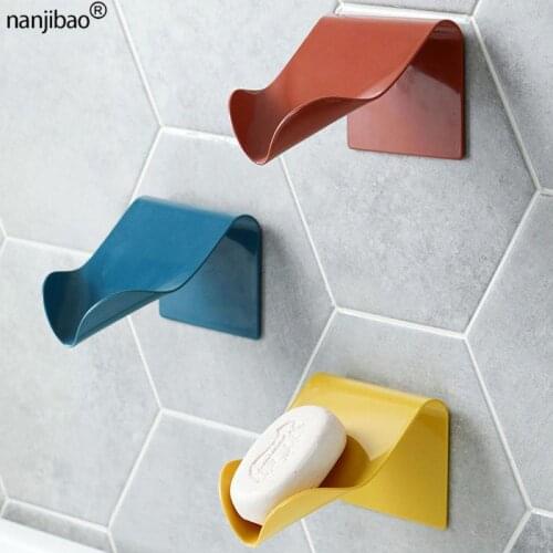 Nanjibao Bathroom High-Quality Soap Box Toilet Drain Shelf Box Wall-Mounted Strong Seamless Paste Non-Porous Plastic Soap Box