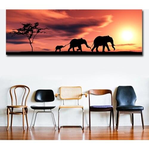 Printed Modern African Style Landscape Oil Painting On Canvas One Piece Wall Picture Art For Bedroom Room Quadro Home Decor