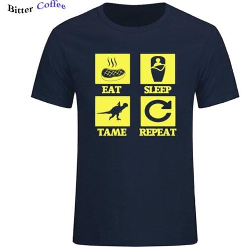 NEW Funny Classic Game ARK Survival Evolved Eat Sleep Tame Repeat T Shirt Big Size Round Neck Short Sleeve Cotton Tee Shirt