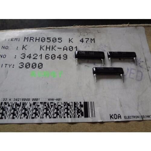 Original new 100% high voltage high resistance resistor 47M 47megabit MRH0505 K 47MK size 13mm (Inductor)