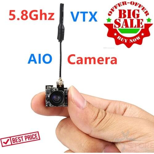 5.8G 25MW 40CH 800TVL Transmitter LS-S2 FPV Camera 3.6g FPV AIO Micro Camera Ultralight NTSC / PAL Switchable