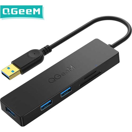 QGeeM USB Hub 3.0 Adapter Card Reader USB Splitter for Xiaomi Laptops Macbook Pro 2015 5 USB 3.0 Hub for PC Computer Accessories