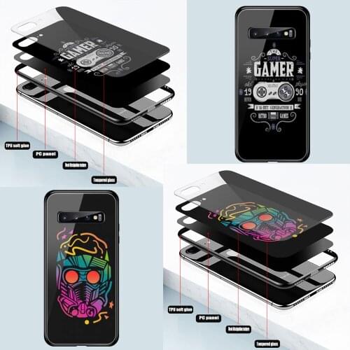 Gaming Luxury Game Mobile Phone Case Phone Case Tempered Glass For Samsung S20 Plus S7 S8 S9 S10E Plus Note 8 9 10 Plus A7 2018