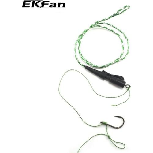 Hand Made Carp Fishing Ready Lead Core Fishing Line Tied Hair Rigs Leader Braided Coarse Feeder Barbed Hook Size 7# -12