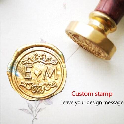 DIY Customize Double Name Time Personalized Letter Wax Stamp/Sealing Wax /Wedding Wax Seal Stamp Custom Invitations Envelope