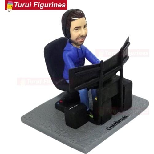 Make a bust from photos for programmer pc game player fans figurine personalize custom hobby & collectible bobblehead figurines