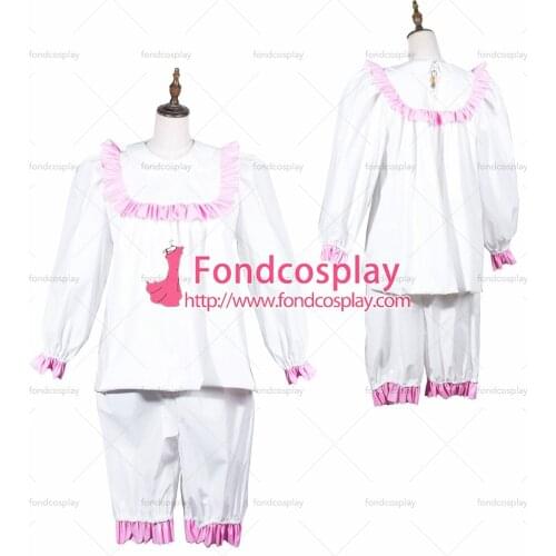 Sissy maid pvc shirt and pants lockable Uniform costume Tailor-made[G3804]