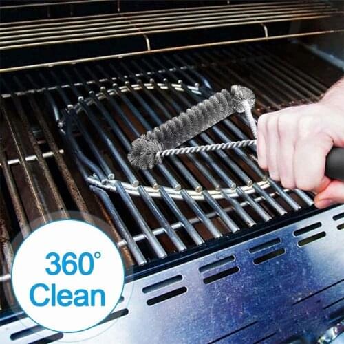 BBQ Brush Stainless Steel Barbecue Cleaning Brushes Non-stick Cooking Tools High Quality Barbecue Gadgets Kitchen Accessories