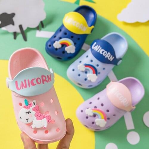 Kids Slippers for Boys Girls Cartoon Shoes Summer Toddler Flip Flops Baby Indoor Slippers Beach Swimming Slippers for Children