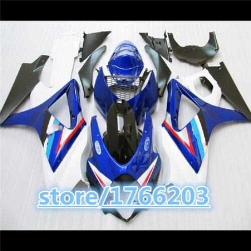 Blue white black Injection Fairing Kits For Suzuki GSXR1000 K7 07-08 Year 2007 2008 GSXR-1000 K7 07 08 Suzuki GSXR 1000 K7 set