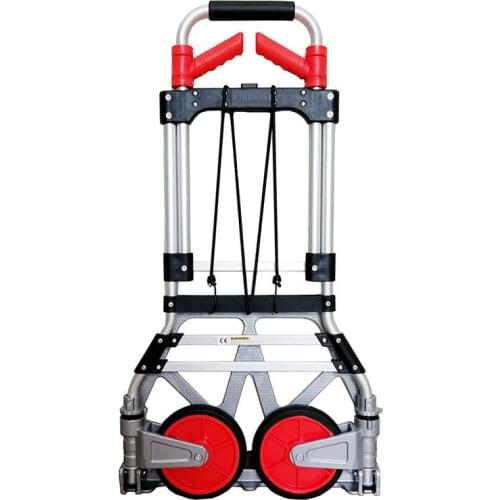 Folding Portable Pull Rod Trolley Trolley Load Truck Home Shopping Vegetable Car Outdoor Luggage Car Trailer