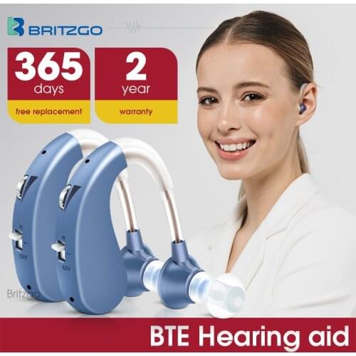 Britzgo Hearing Aid,Mini Digital Wireless Stealth USB Rechargeable Sound Amplifier Deaf Aid Audifonos BHA-1204B