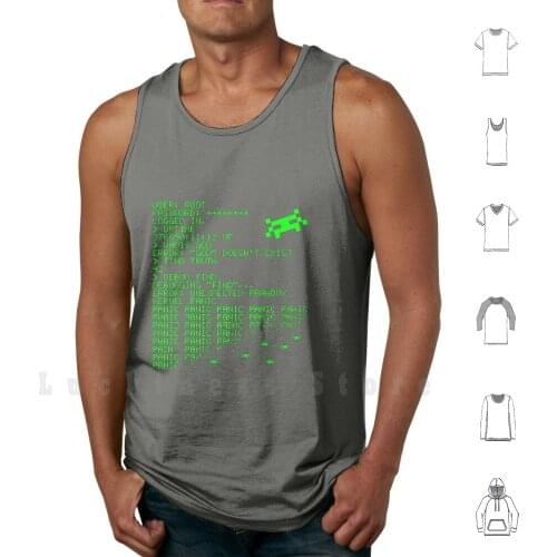 Kernel Panic! - Green tank tops vest sleeveless Hack Hacking Hacker Linux Unix Retro