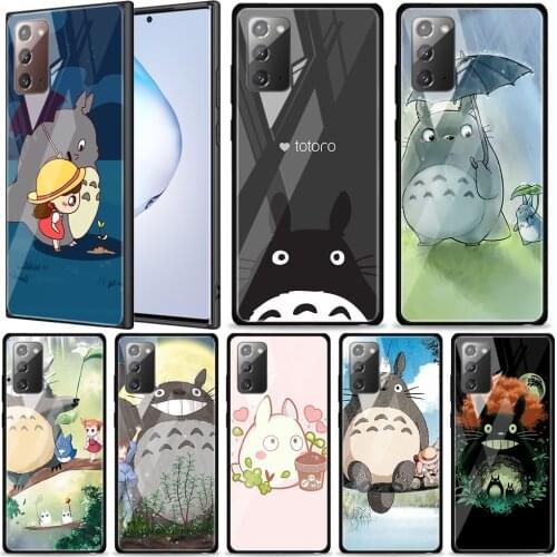 My Neighbor Totoro Anime Tempered Glass For Samsung Galaxy Note 20 Ultra 10 9 8 Plus Lite A70 A50 A40 A30 A20 A10 Phone Case