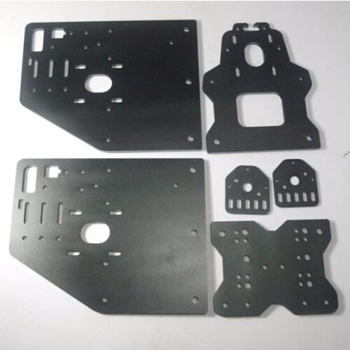 OX CNC machine parts black color OX X Axis Front Plate+OX_Y_Gantry_Plate6mm+OX Back X Axis Plate motor plate+threaded rod plate