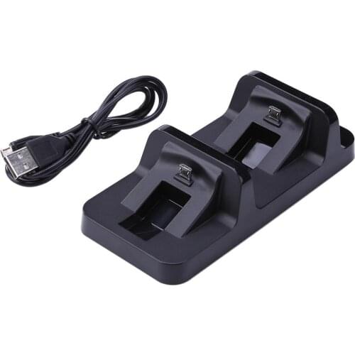 Dual USB Charging Dock for PlayStation 4 Game Controller Handle Charger for PS4 Dual Gamepad Charging Station Stand for PS 4