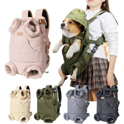 Winter Pet Dog Backpack Thicken Warm Cat Backpack Hands Free Portable Travel Dog Carrier for Small Dogs Windproof Safety Pet Bag