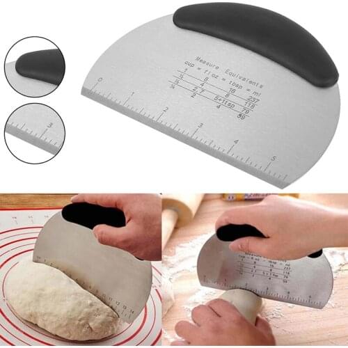 1Pcs Metal Griddle Stainless Steel Scraper Chopper - Great As Dough Cutter for Bread and Pizza Dough Baking Supplies