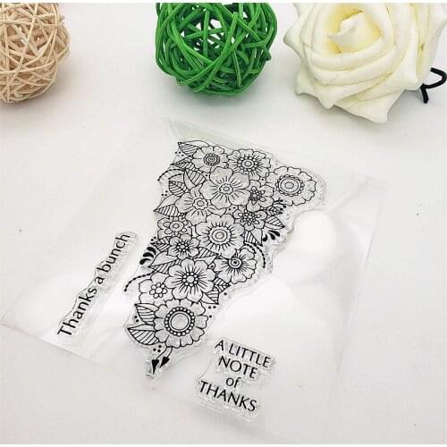 10x10cm Flower Tree Clear Stamps Transparent Seal Silicone Seal TPR Christmas Wedding Roller Stamps DIY Scrapbook Album Card
