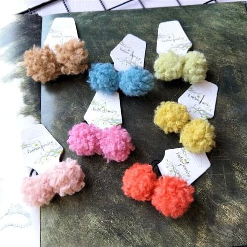 4Pcs / Set childrens Hair Ball Hair Ring Color Head Rope Girl Baby Baby Thumb Small Hair Ring Hair Accessories