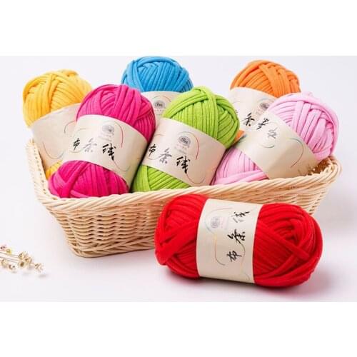 5ball=500g Colourful DIY xuanya bag Yarn Cotton Wool Knitting Paragraph hand-knitted Thick Knit Basket Blanket