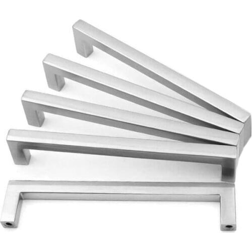 5Pcs Kitchen Cabinet Handles Hardware Stainless Steel Cabinet Door Handles, 5in Hole Centers Pulls for Dresser Drawers
