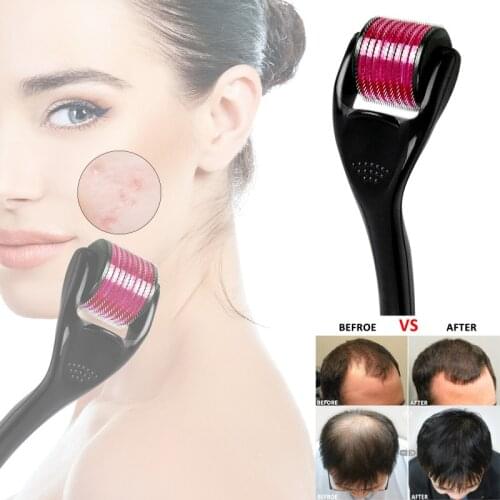 540 Derma Roller Needle Instrument Face Body Scalp Massage Roller 0.25mm/0.3mm Titanium Needles Skin Care Hair Growth Tools