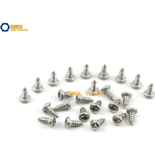 600 Pcs M1.7*4mm 304 Stainless Steel Phillips Pan Head Self Tapping Screw