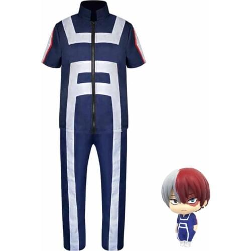 Anime Boku no Hero Bakugou Katsuki/Iida Tenya/Todoroki Shouto Cosplay Costume My Hero Academia Sportswear Tops+Pants