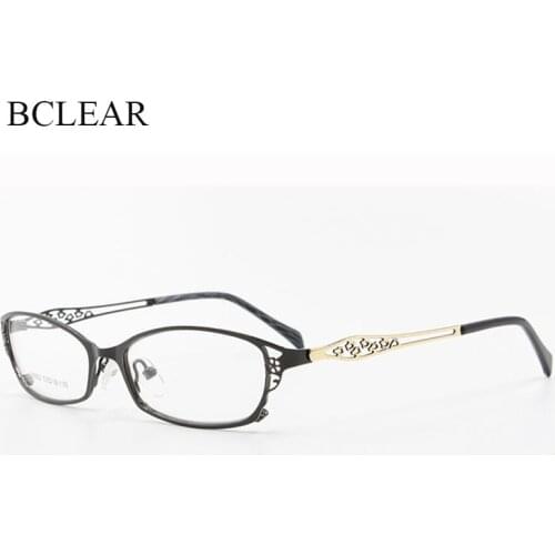 BCLEAR Fashion Hollow Optical Glasses Women Retro Vintage Reading Myopia Eyeglasses Frame Female Square Glasses Optical Eyewear