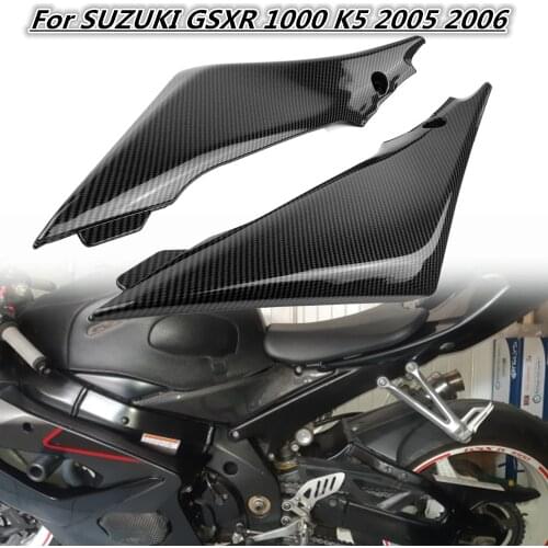 Motorcycle Fuel Tank Side Cover Panel Fairing Frame Trim Cowl Case For SUZUKI GSXR1000 GSX-R1000 GSXR 1000 K5 2005 2006 Carbon