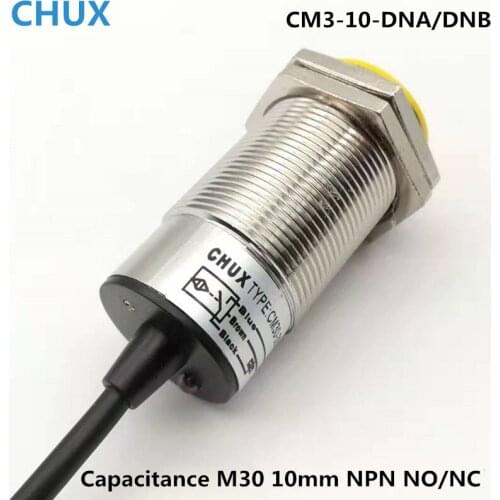 Capacitive Proximity Sensor NPN M30 detection 10mm distance NO/NC CM30-10-DNA/DNB LED liquid level capacitance switch