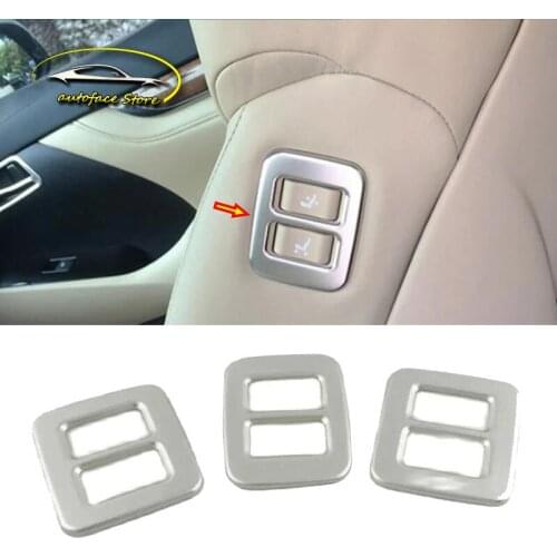 ABS Chrome For Toyota Alphard 2016 2017 2018 Accessories Auto Seat Adjustment Switch Cover Trim Sticker Car Styling