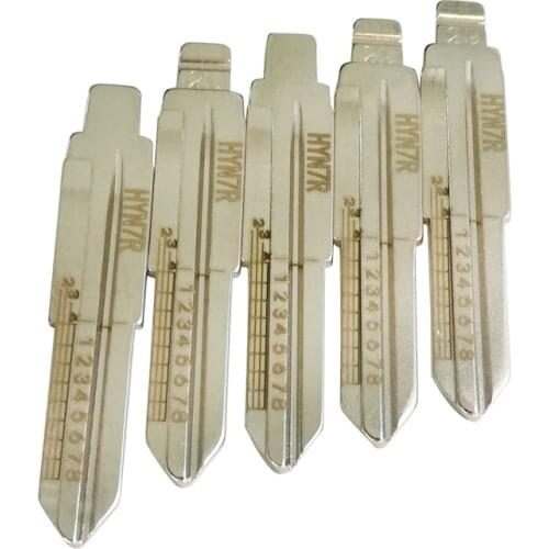 HYN7R 29# Car key blade embryo blank Engraved Line Key Scale Shearing Teeth Blank Car Key Blade