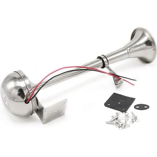12V Single Trumpet Horn Marine Boat Air Horn 125dB Electric Air Horn Car Horn Speaker for Truck Boat Motorcycles