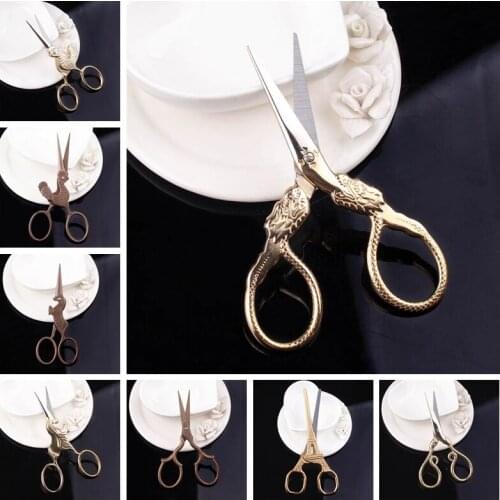 Classic Sewing Scissor For Embroidery DIY Craft Art Cross Handicraft Tailor European Retro Classic Vintage Scissor Sewing Tool