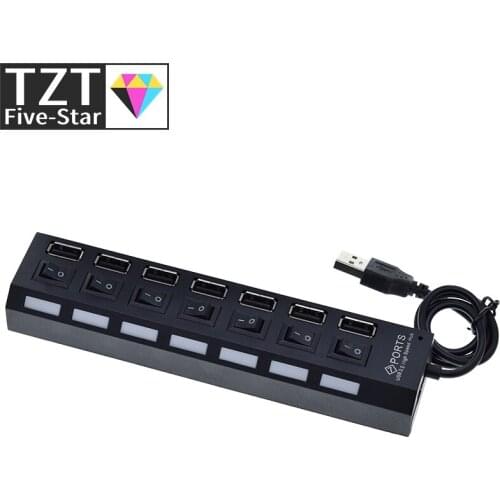 LB18 Switch Extension Hub 7-Port USB2.0 Hub Computer USB Extension Hub One Drag Seven USB2.0 Splitter