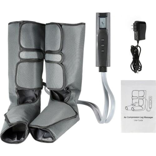 Leg Air Compression Massager Heated for Foot and Calf Thigh Circulation with Handheld Controller Foot Airbag Muscle Relax