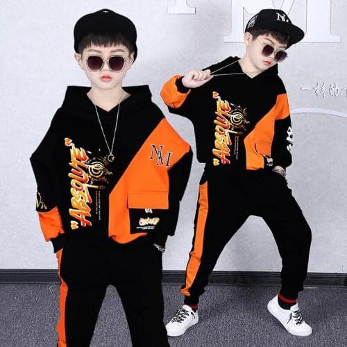 Boys Girls 2021 Spring Clothing Set Children Hip hop Dancing Outfits Sport Suits For 4 6 8 10 12 14 Years Hip hop Tracksuit
